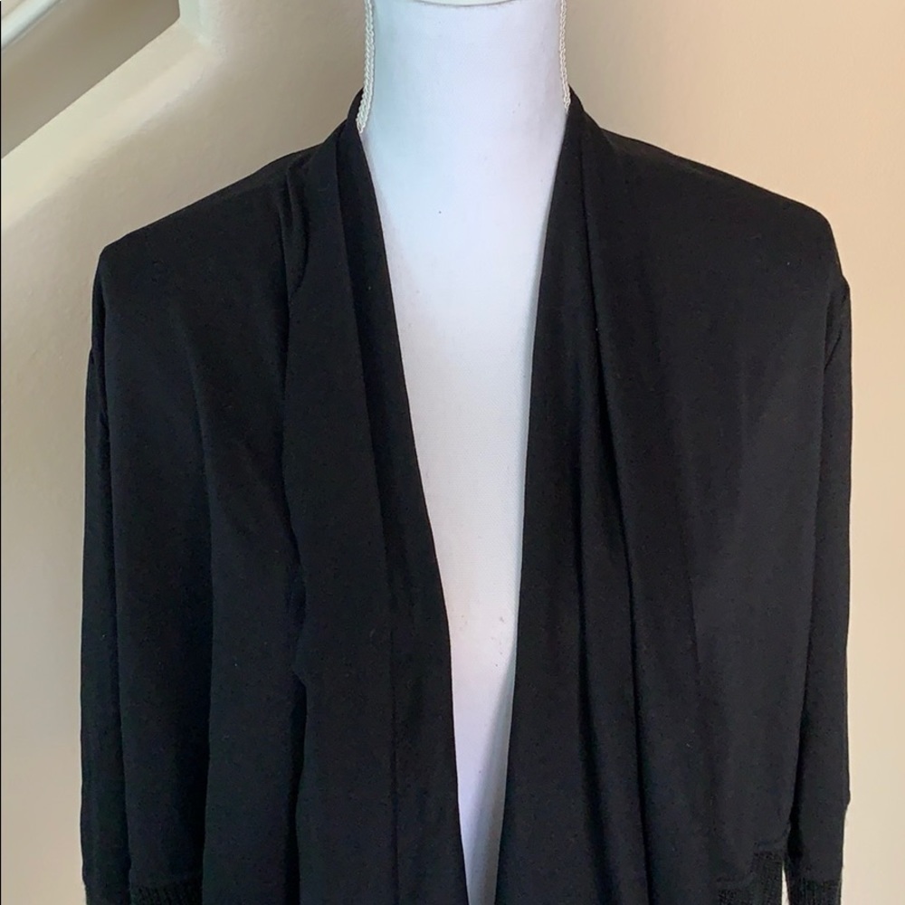 Zara mixed media shawl collar jacket - Picture 2 of 11